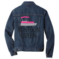 Funny Pontoon Queen Girl Boat Pontoon Sweatshirt Men Denim Jacket | Artistshot