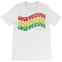 Juneteenth 1865 Black History Gifts Retro Vintage Wavy Text T Shirt T-shirt | Artistshot