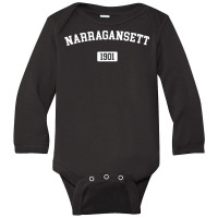 Narragansett Rhode Island 1901 Souvenir T Shirt Long Sleeve Baby Bodysuit | Artistshot