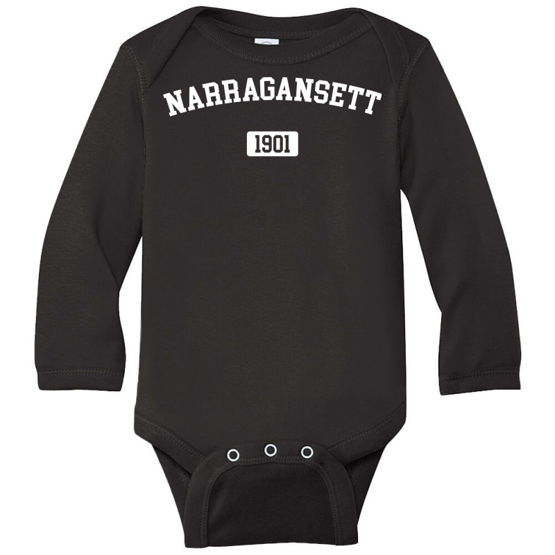 Narragansett Rhode Island 1901 Souvenir T Shirt Long Sleeve Baby Bodysuit by BrandalynSaetern | Artistshot