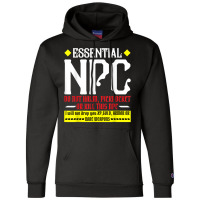 Funny Gamer Tee Shirts Tshirt Funny Essential Npc Do Not Har Champion Hoodie | Artistshot