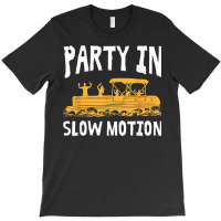 Party In Slow Motion   Pontoon Boat Captain Mens Lake T Shirt T-shirt | Artistshot