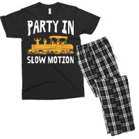 Party In Slow Motion   Pontoon Boat Captain Mens Lake T Shirt Men's T-shirt Pajama Set | Artistshot