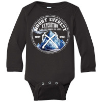 The Official Mount Everest Expedition Mt Everest T Shirt Long Sleeve Baby Bodysuit | Artistshot