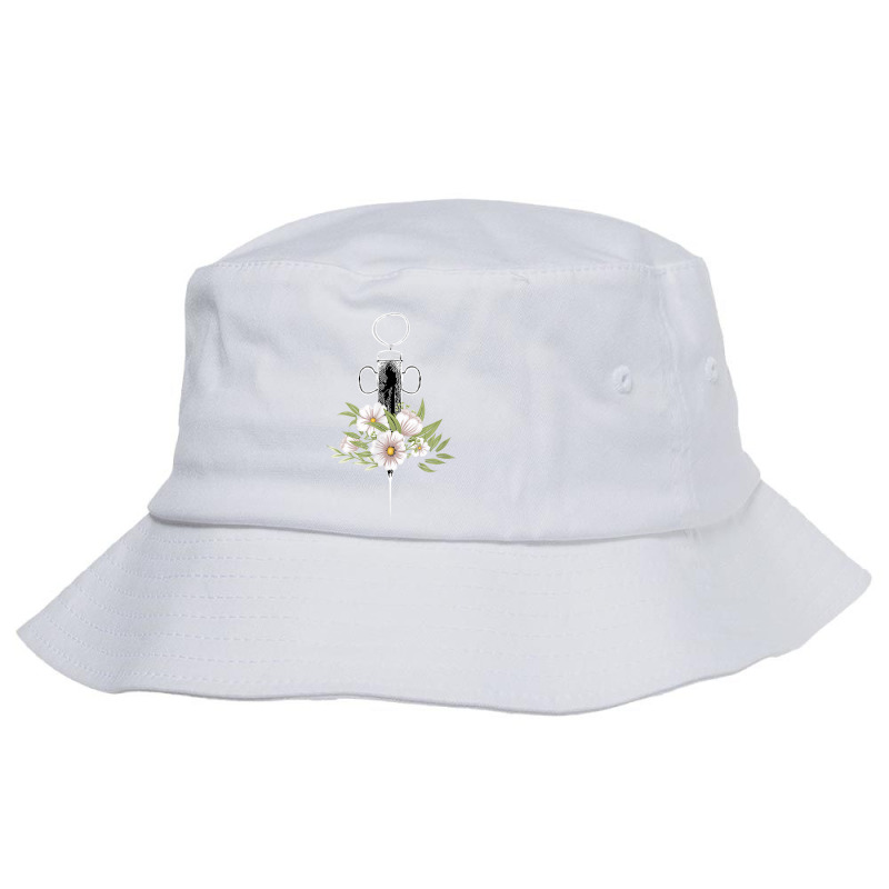 Phlebotomist Life Injection Phlebotomy Flowers Syringe T Shirt Bucket Hat | Artistshot