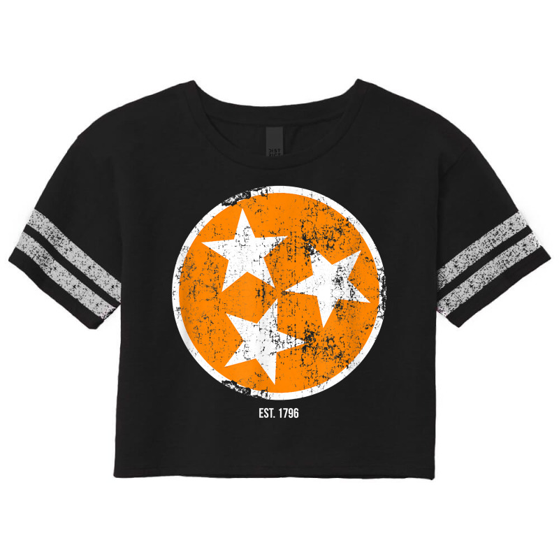 Tennessee Shirt State Flag Orange & White Vintage Est. 1796 Scorecard Crop Tee by milkeyderamse | Artistshot