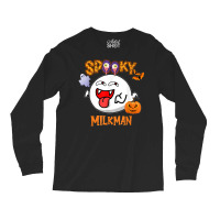 Boo Halloween Costume Spooky Milkman T Shirt Long Sleeve Shirts | Artistshot