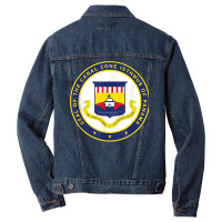 Seal Of The Panama Canal Zone   Isthmus Of Panama   Zonian Men Denim Jacket | Artistshot