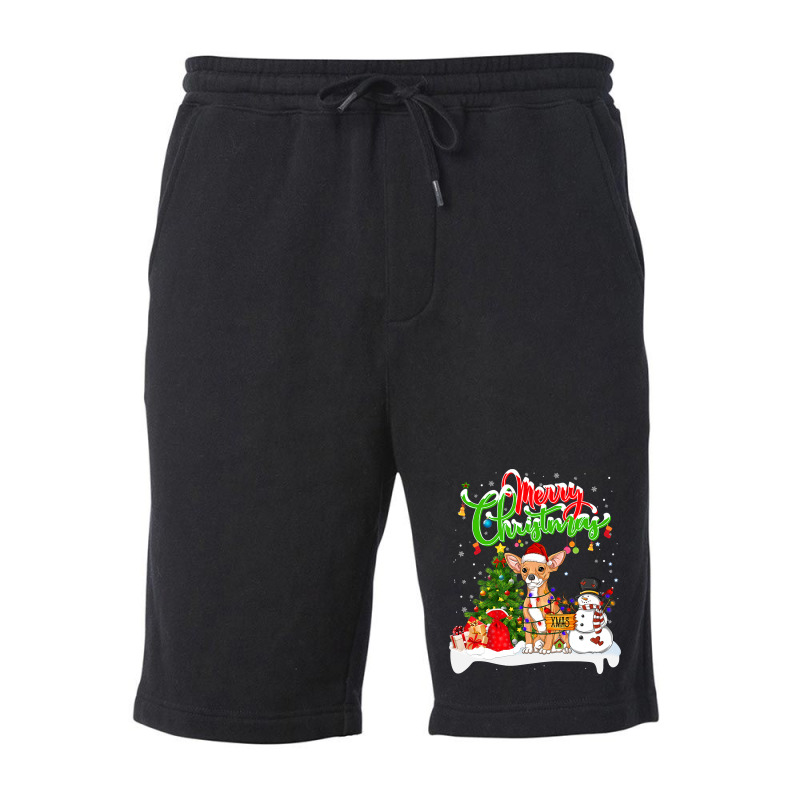 Chihuahua Xmas Lighting Matching Santa Chihuahua Dog Wearing Christmas Fleece Short by pester | Artistshot