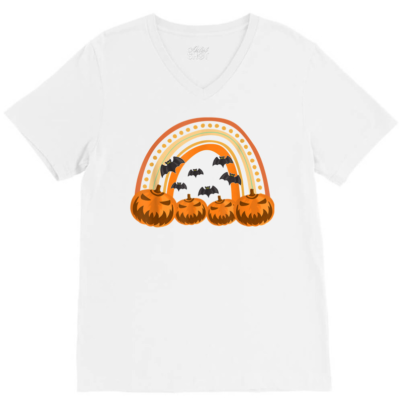 Funny Pumpkin Halloween Core Design T Shirt V-neck Tee | Artistshot