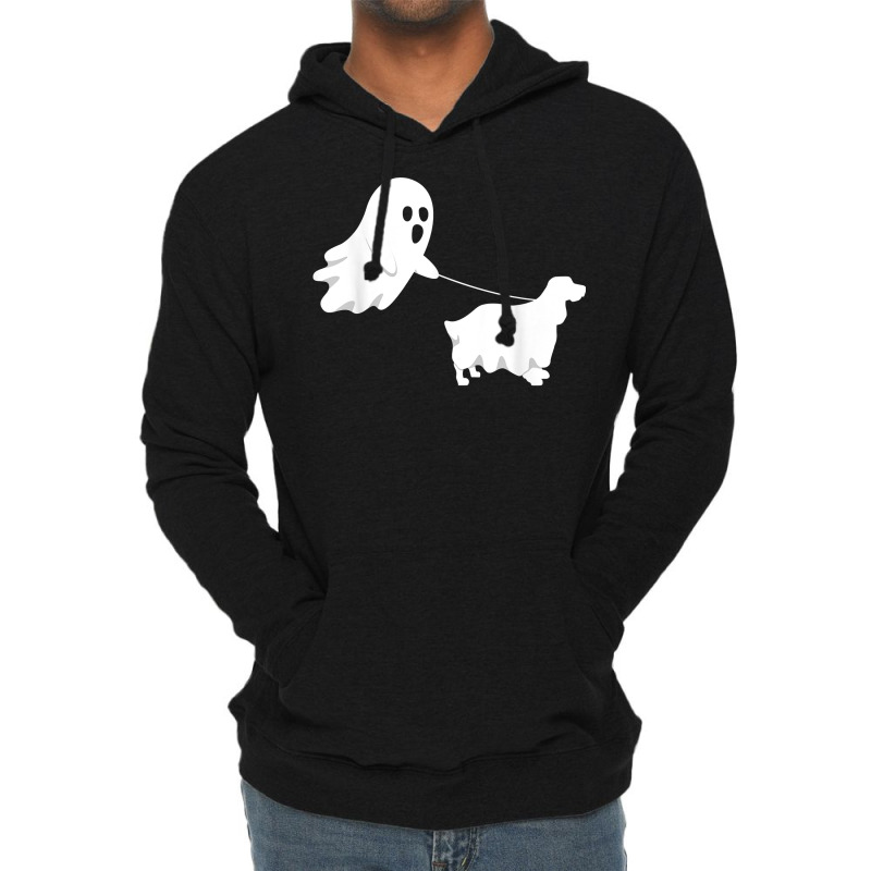 Ghost English Springer Spaniel Funny Boo Halloween Costume T Shirt Lightweight Hoodie | Artistshot