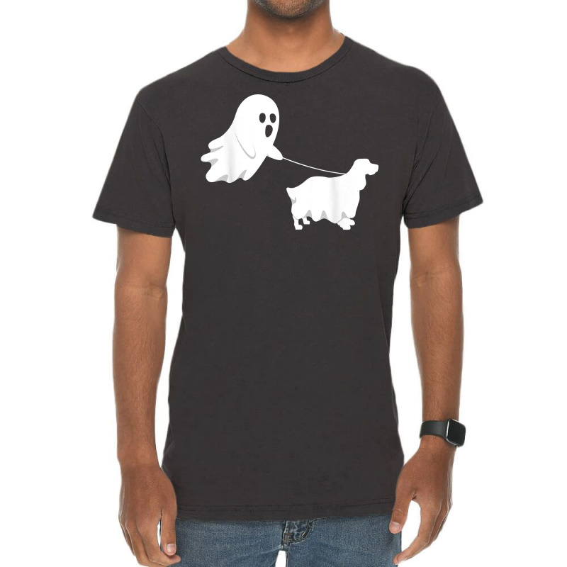 Ghost English Springer Spaniel Funny Boo Halloween Costume T Shirt Vintage T-shirt | Artistshot