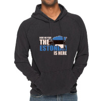 Have No Fear Estonian Is Here Distressed Vintage Hoodie | Artistshot