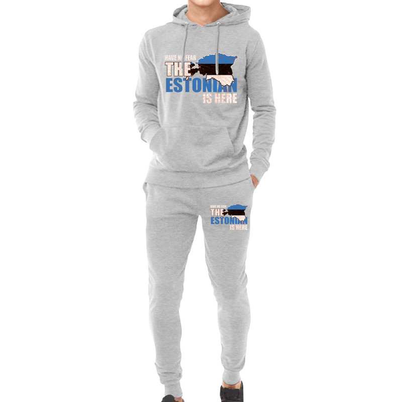 Have No Fear Estonian Is Here Distressed Hoodie & Jogger Set | Artistshot