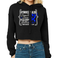 Hydrocephalus Awareness Doesn't Come With A Manual Hydroceph T Shirt Cropped Hoodie | Artistshot