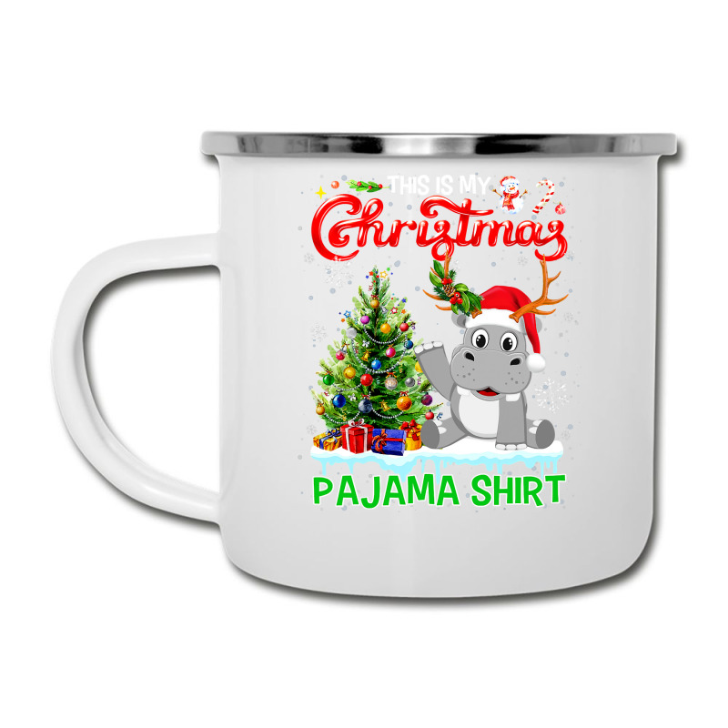 Hippopotamus This Is My Christmas Pajamas Hippopotamus Santa Reindeer  Camper Cup | Artistshot