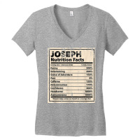 Joseph Nutrition Facts Funny Name Humor Nickname T Shirt Women's V-neck T-shirt | Artistshot