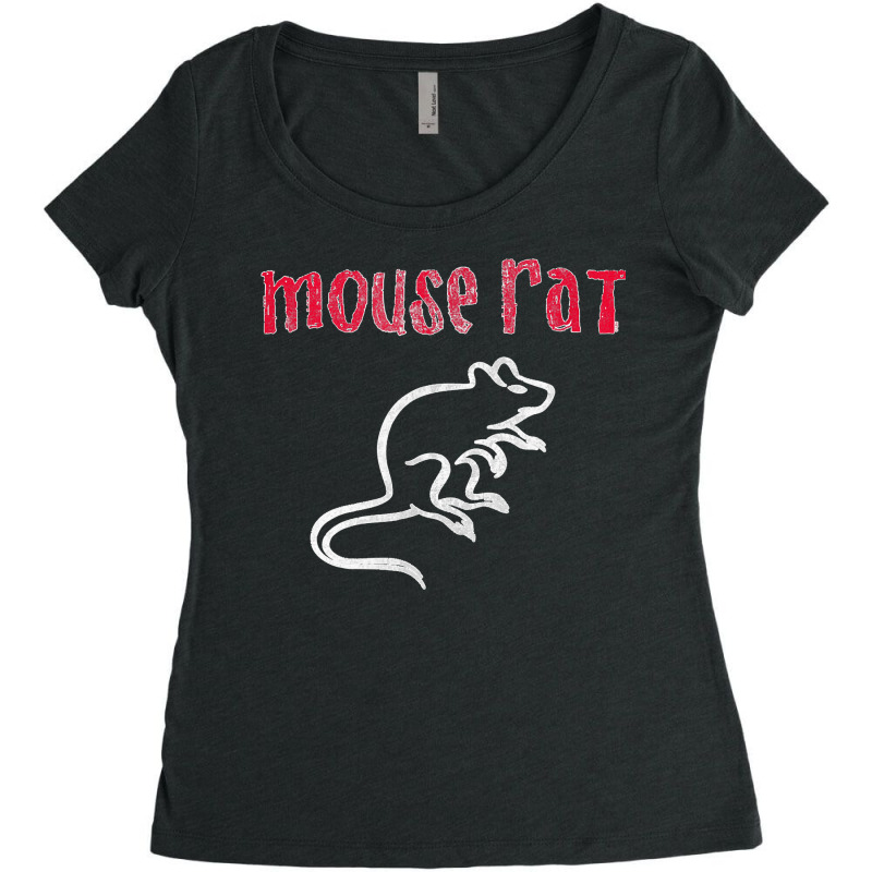 Parks & Recreation Mouse Rat Distressed Women's Triblend Scoop T-shirt by LeonelSalas | Artistshot