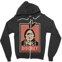 Disobeyy Native American Face Portraitt Anti Colonisation Mexico Usa P Zipper Hoodie | Artistshot