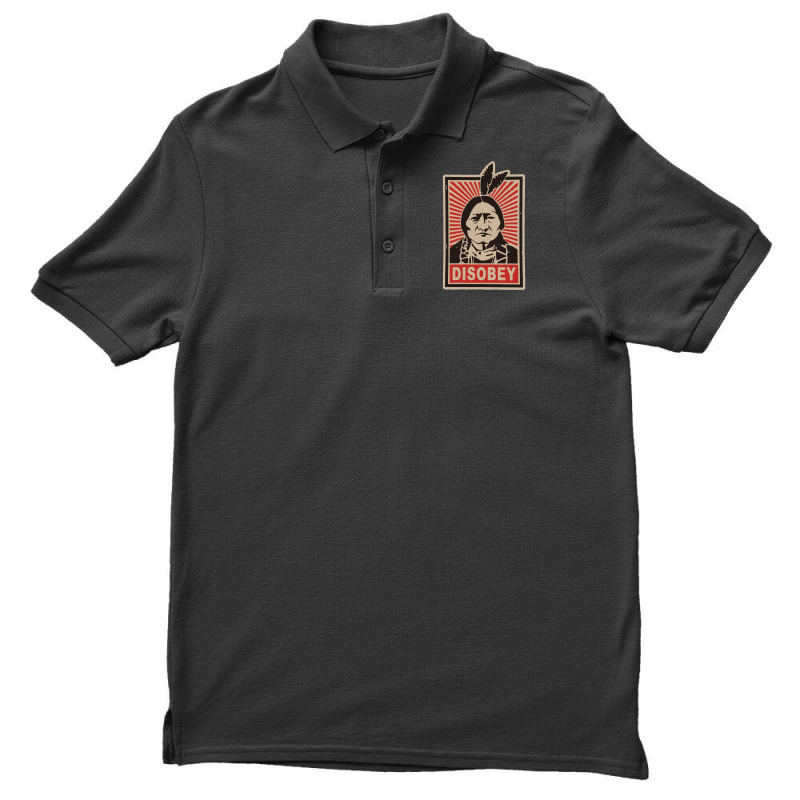 Disobeyy Native American Face Portraitt Anti Colonisation Mexico Usa P Men's Polo Shirt | Artistshot