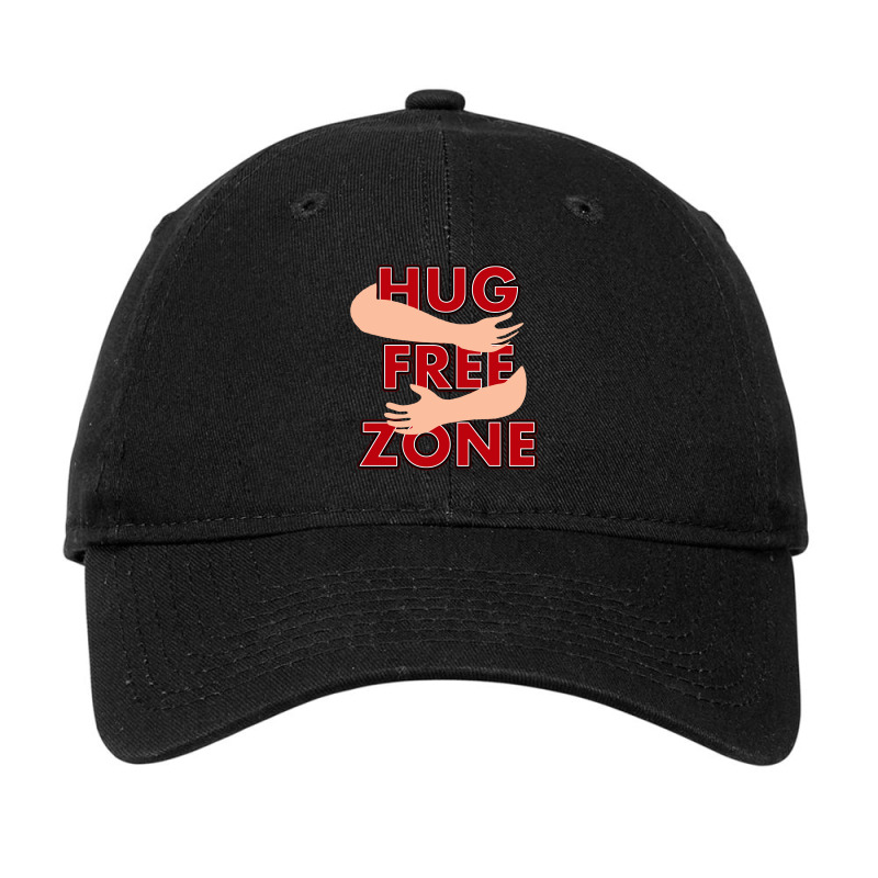 Hug Free Zone   Social Distancing Funny Adjustable Cap by liebegrafik | Artistshot