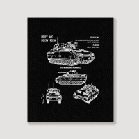 M2 Bradley Ifv M3 Cfv Us Army Recon Blueprint Portrait Canvas Print | Artistshot