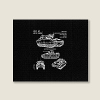 M2 Bradley Ifv M3 Cfv Us Army Recon Blueprint Landscape Canvas Print | Artistshot