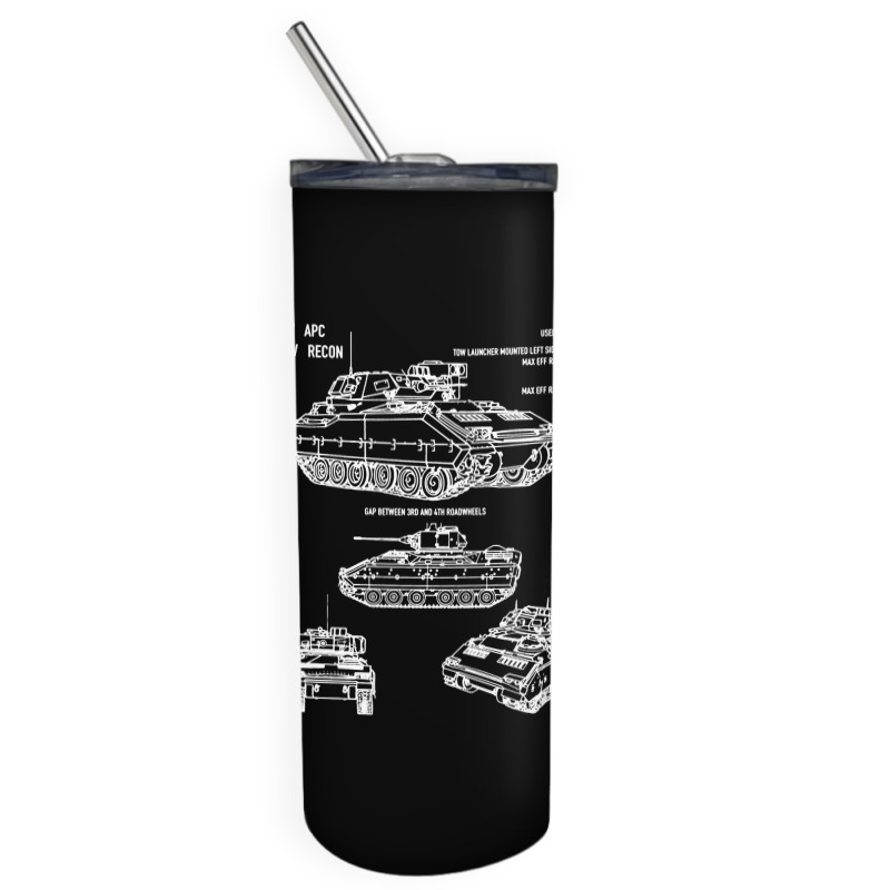 M2 Bradley Ifv M3 Cfv Us Army Recon Blueprint Skinny Tumbler by naeshastores | Artistshot