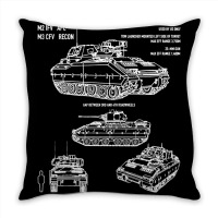 M2 Bradley Ifv M3 Cfv Us Army Recon Blueprint Throw Pillow | Artistshot