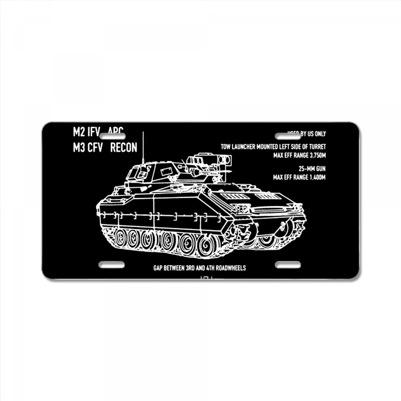 M2 Bradley Ifv M3 Cfv Us Army Recon Blueprint License Plate by naeshastores | Artistshot