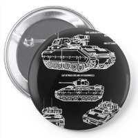 M2 Bradley Ifv M3 Cfv Us Army Recon Blueprint Pin-back Button | Artistshot