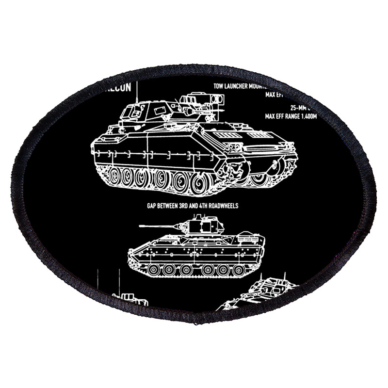 M2 Bradley Ifv M3 Cfv Us Army Recon Blueprint Oval Patch by naeshastores | Artistshot