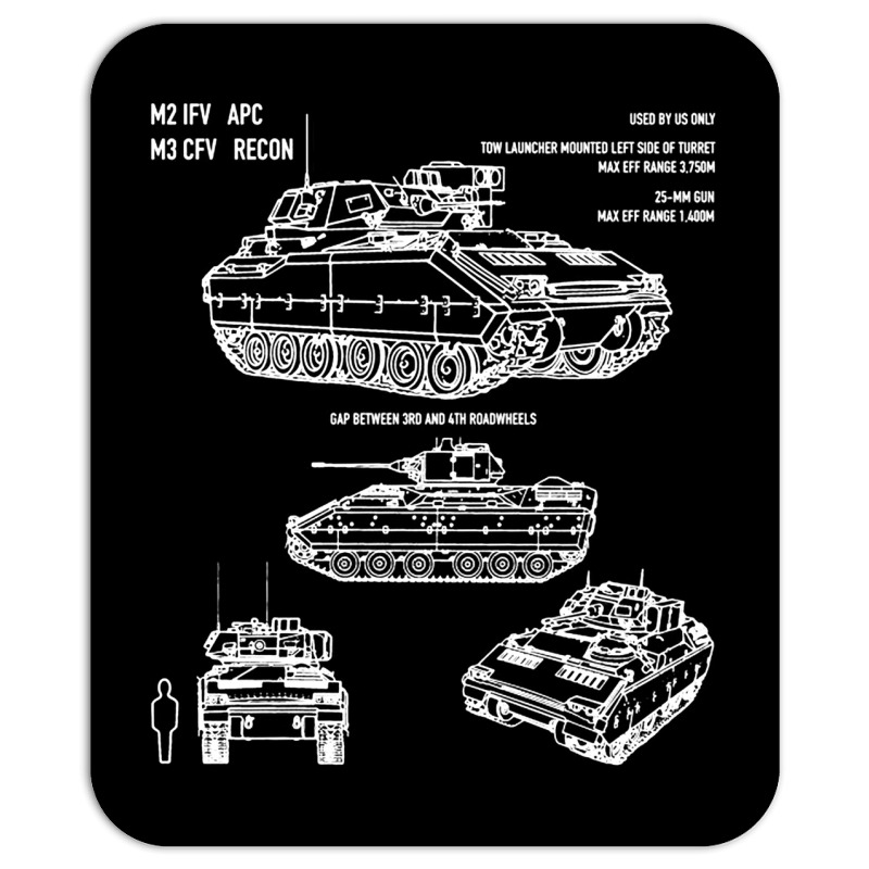 M2 Bradley Ifv M3 Cfv Us Army Recon Blueprint Mousepad by naeshastores | Artistshot