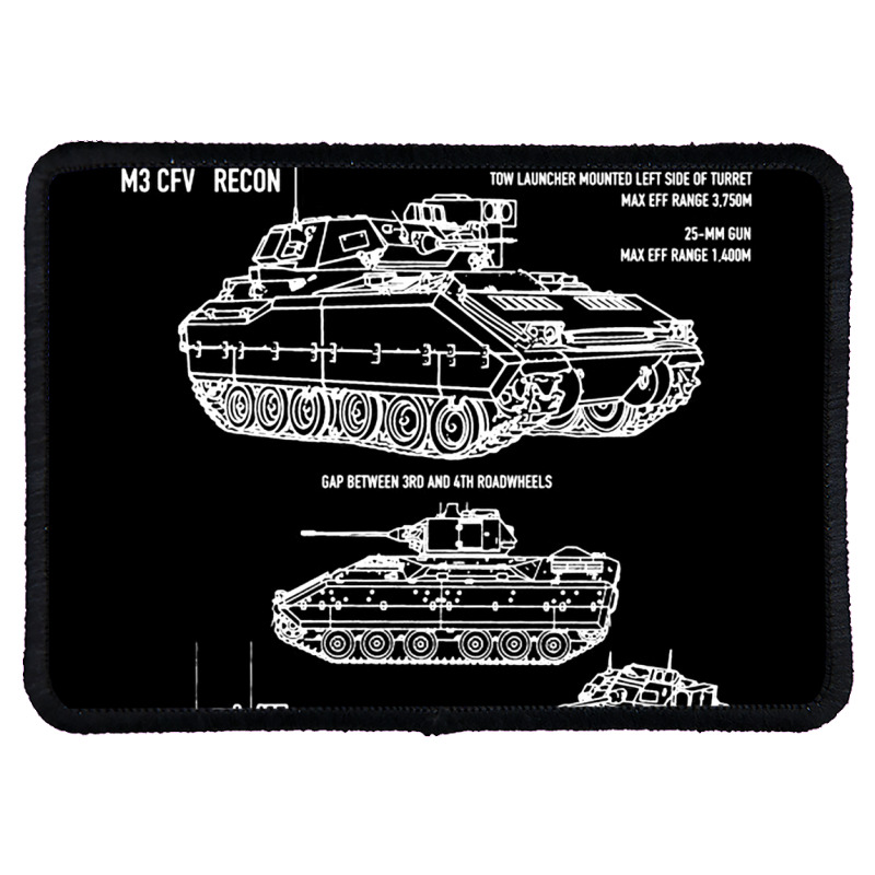 M2 Bradley Ifv M3 Cfv Us Army Recon Blueprint Rectangle Patch by naeshastores | Artistshot