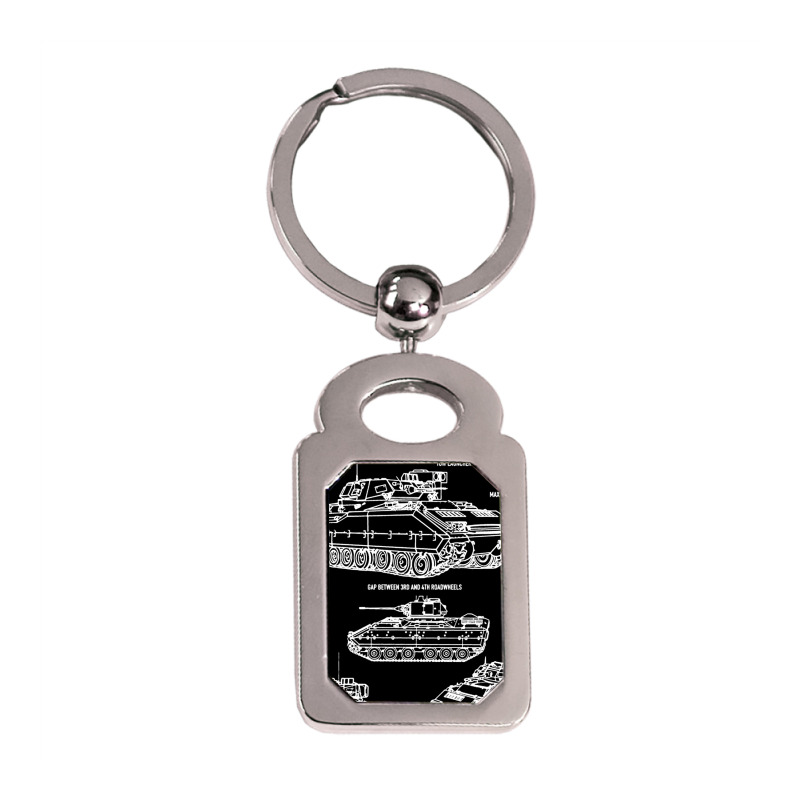 M2 Bradley Ifv M3 Cfv Us Army Recon Blueprint Silver Rectangle Keychain by naeshastores | Artistshot