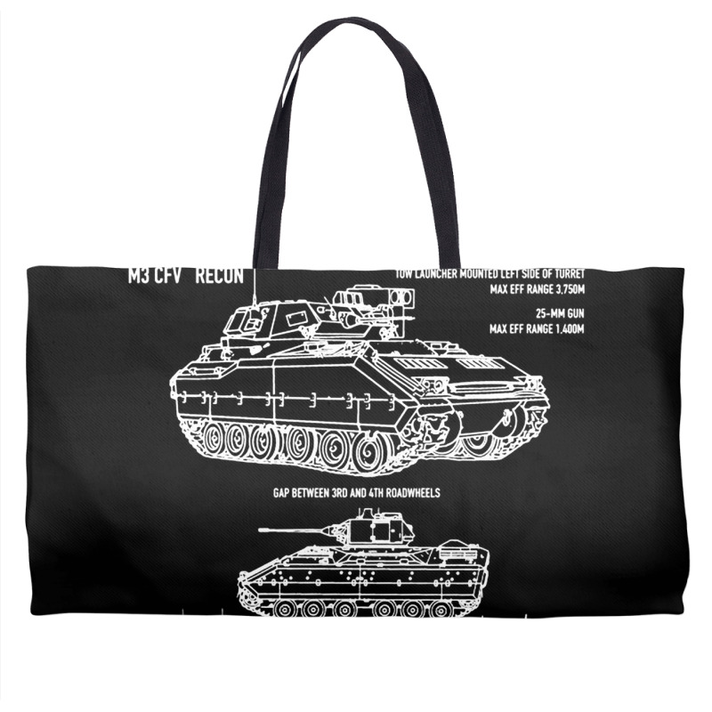 M2 Bradley Ifv M3 Cfv Us Army Recon Blueprint Weekender Totes by naeshastores | Artistshot