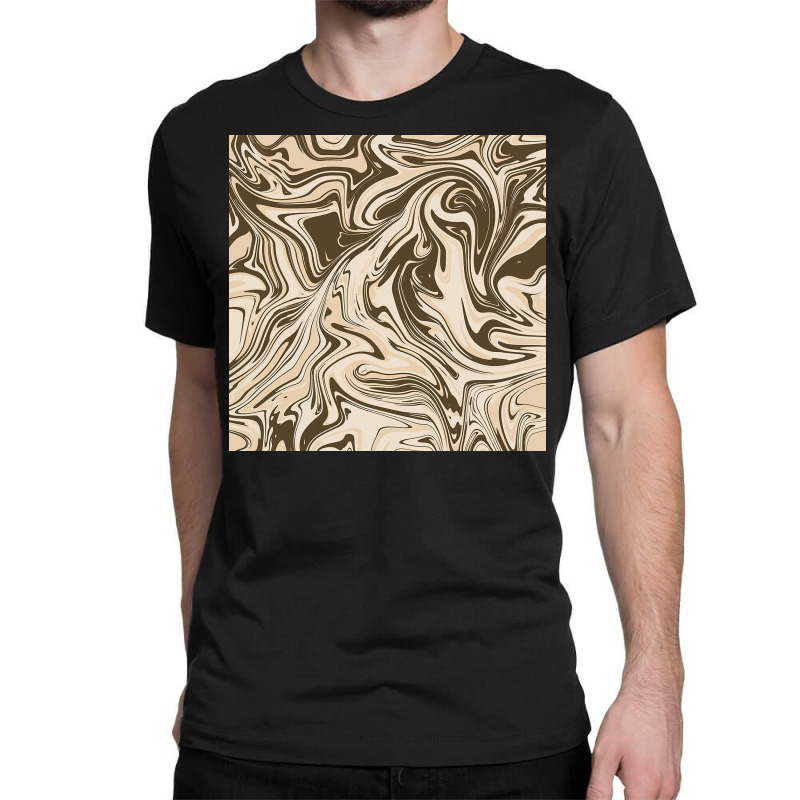 Cream Chocolate Abstract Marble Classic T-shirt | Artistshot