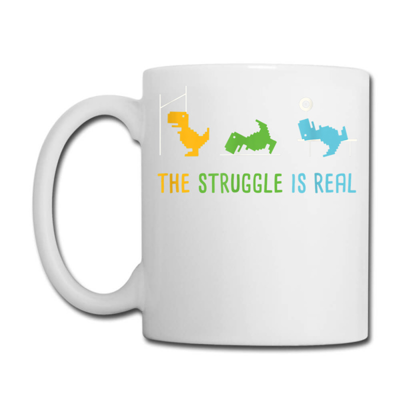 The Struggle Is Real I Dinosaur Gym I Trex Music Vintage Retro Coffee Mug | Artistshot