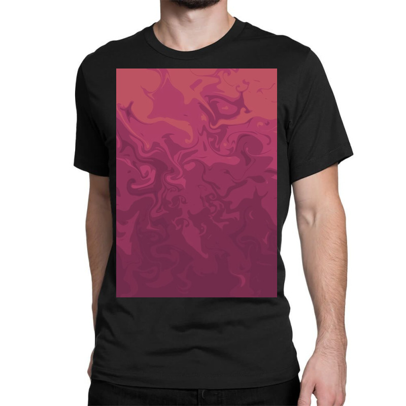 Dark Pink Swirls   Marble Classic T-shirt | Artistshot