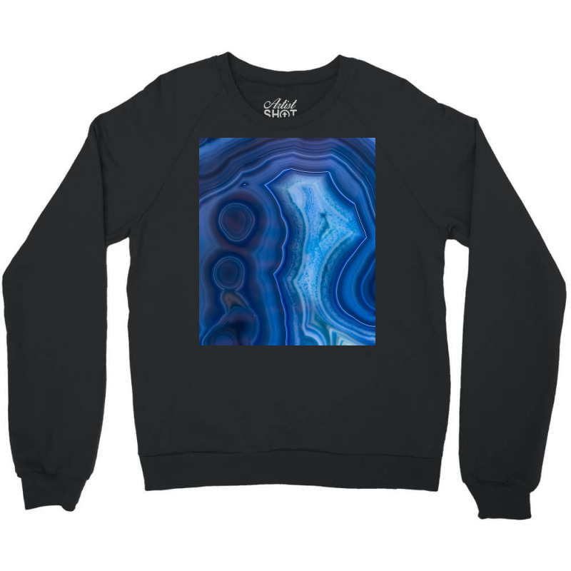 Deep Blue Lagoon Agate Canvas Crewneck Sweatshirt | Artistshot