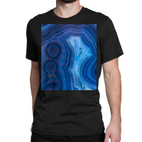 Deep Blue Lagoon Agate Canvas Classic T-shirt | Artistshot