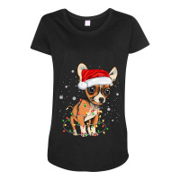 Chihuahua Dog Tree Christmas Light Xmas Pajama Matching 358 Maternity Scoop Neck T-shirt | Artistshot