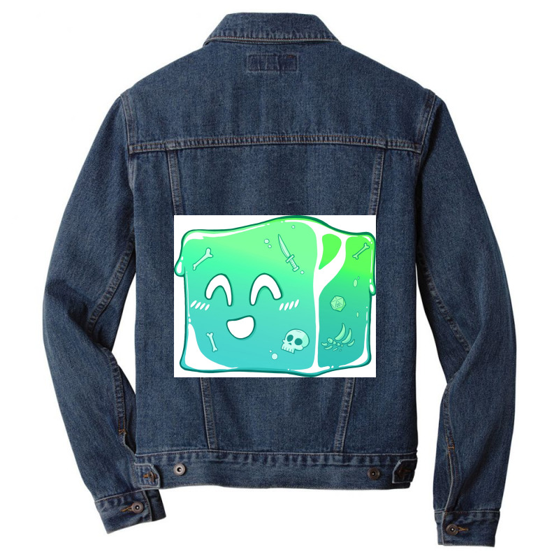 Giggly Gelatinous Cube  - Cute D&d Adventures Men Denim Jacket | Artistshot