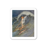 Flower Fairy On A Wave Sticker | Artistshot