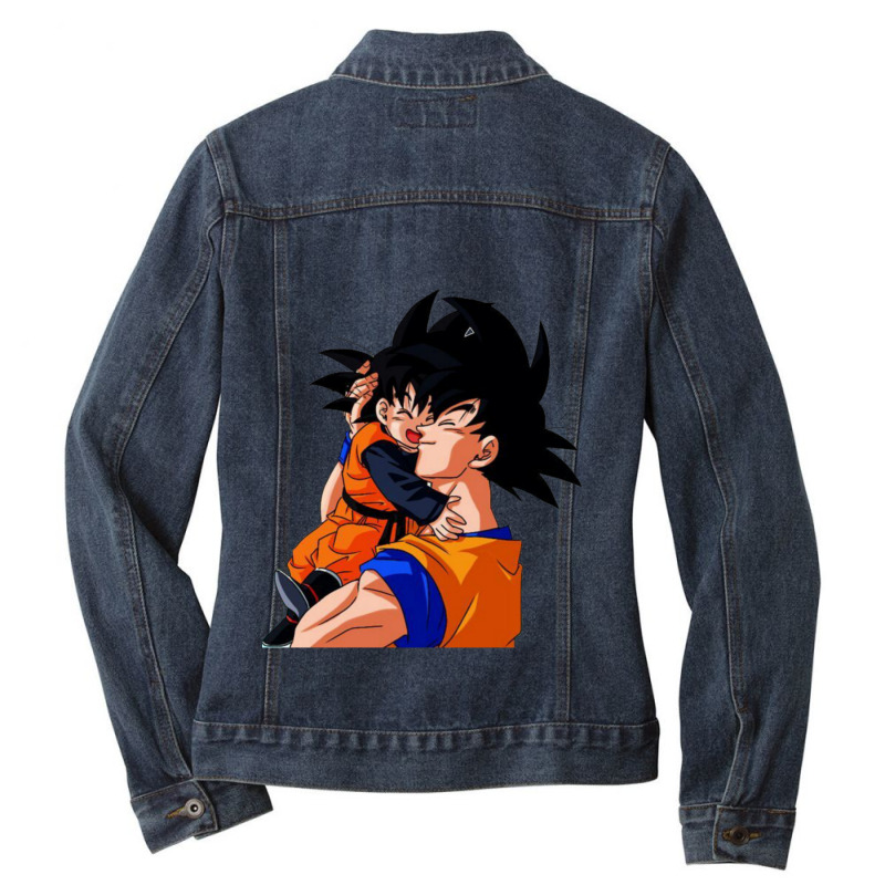 Goku And Goten Ladies Denim Jacket by Ha Thu | Artistshot