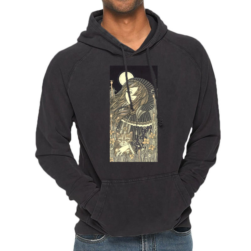 Cat Girl Vintage Hoodie | Artistshot