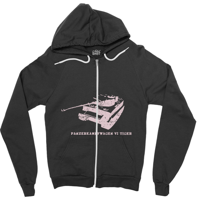 Panzer Vi Tiger I German Army Tank Silhouette Zipper Hoodie by naeshastores | Artistshot