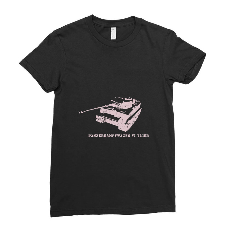 Panzer Vi Tiger I German Army Tank Silhouette Ladies Fitted T-Shirt by naeshastores | Artistshot