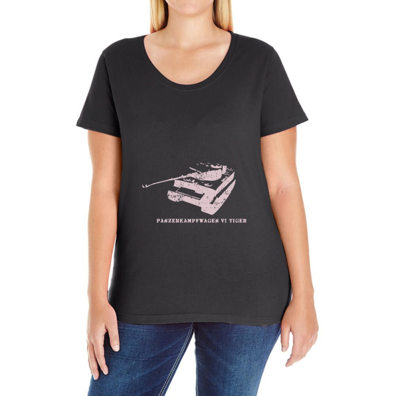 Panzer Vi Tiger I German Army Tank Silhouette Ladies Curvy T-Shirt by naeshastores | Artistshot