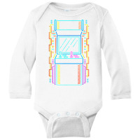 Arcade Video Games Machine Gamer Gaming 80's Retro Vintage T Shirt Long Sleeve Baby Bodysuit | Artistshot